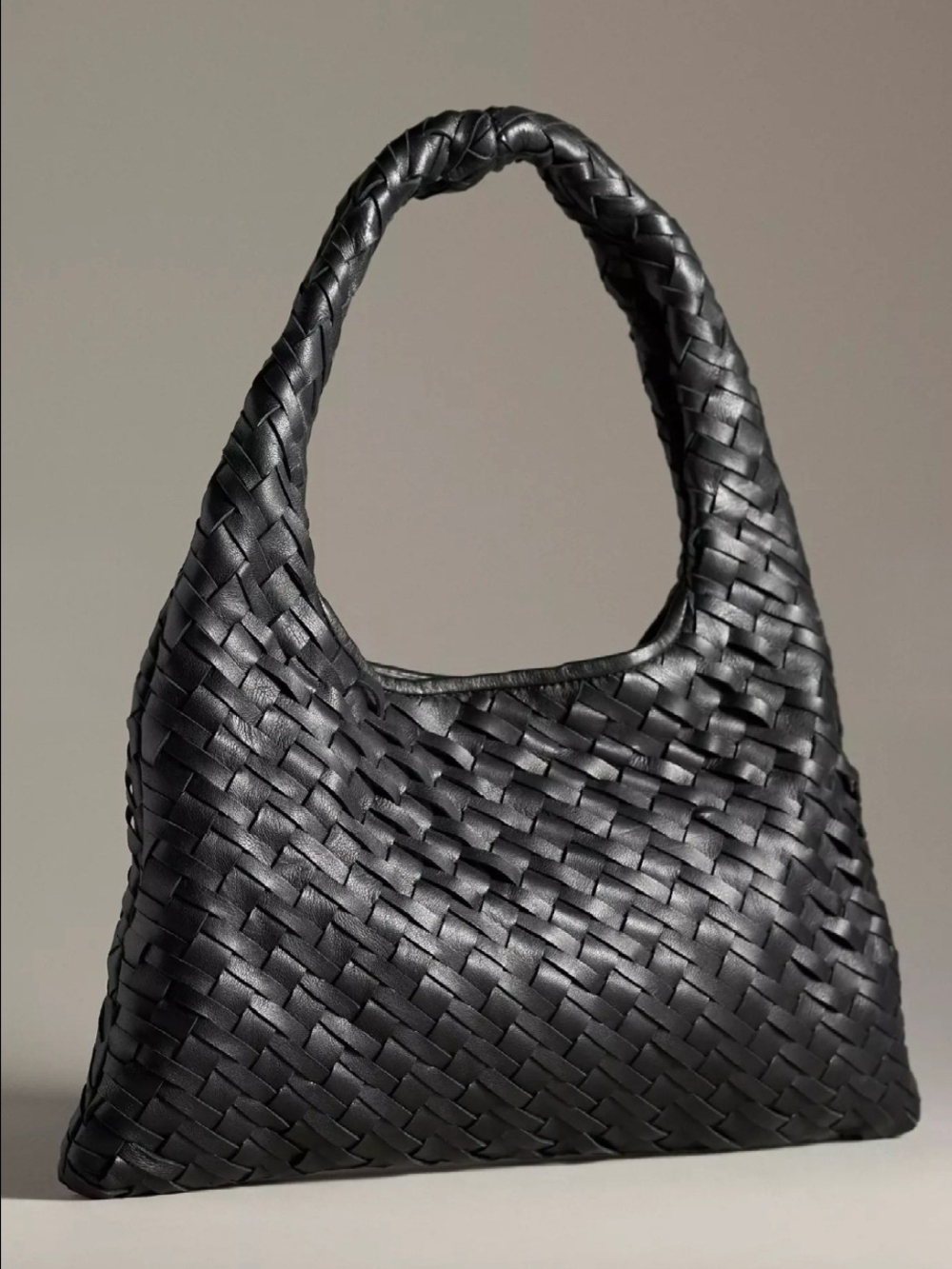 NWT Walter Baker Black Woven Margaux Handbag - Chic Hobo Style